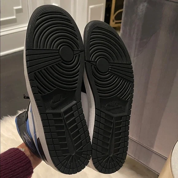 Nike Men's Air Jordan’s Black, White, and Blue Sneakers - Picture 5 of 5